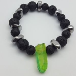 Essential oil diffusing bracelet Genuine Crystal